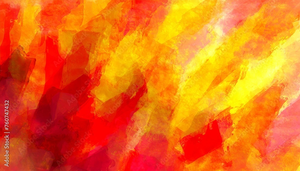 red yellow and orange background in abstract grunge texture watercolor painted illustration fiery warm colors colorful design