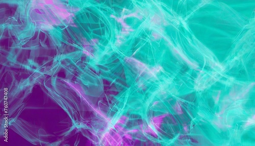 abstract blue mint and purple background with interlaced smoke glitch and distortion effect