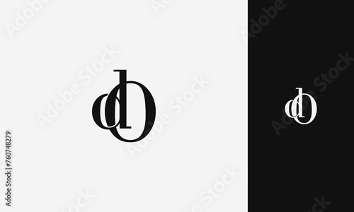 initial letter do or od  lowercase joined uppercase,logo vektor design