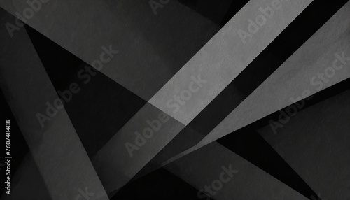black abstract background design with texture geometric layered triangle shapes rectangle banner black paper in abstract modern art business pattern for products or creative website