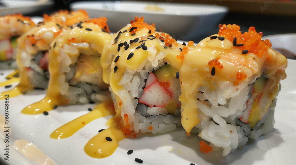 sushi with salmon sushi with salmon
