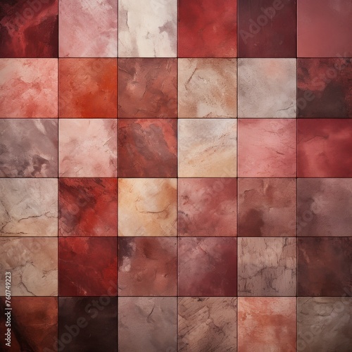 Red marble tile tile colors stone look  in the style of mosaic pop art