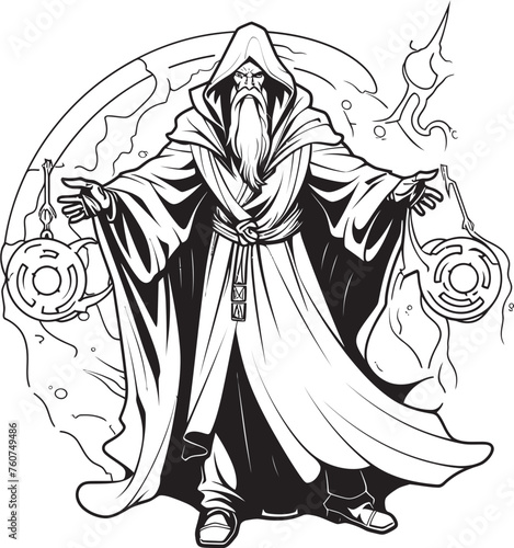 Avaricious Enchantment Adamantine Sorcerer Emblem Sorcerous Wealth Vector Logo Design of Avarice