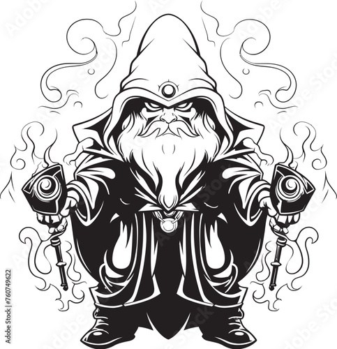 Avarices Conjuror Adamantine Sorcerer Logo Mercenary of Fortune Avarice Vector Emblem