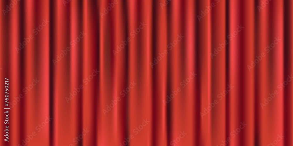 Red curtain 3D. Grand opening. Horizontal background.Fabric folds.Vector stock illustration. Red curtain 3D. Grand opening. Horizontal background.Fabric folds.Vector stock illustration.