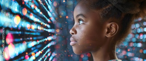 A child coding and programming with AI-driven educational tools, their fingers flying across the keyboard as they bring their digital creations to life, Wallpaper Pictures, Background Hd