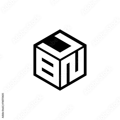 BNU letter logo design in illustration. Vector logo, calligraphy designs for logo, Poster, Invitation, etc. photo