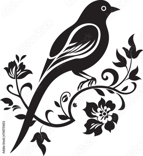 Winged Whispers Aesthetic Floral Pigeon Symbol Gardenia Grace Vector Logo of Pigeon