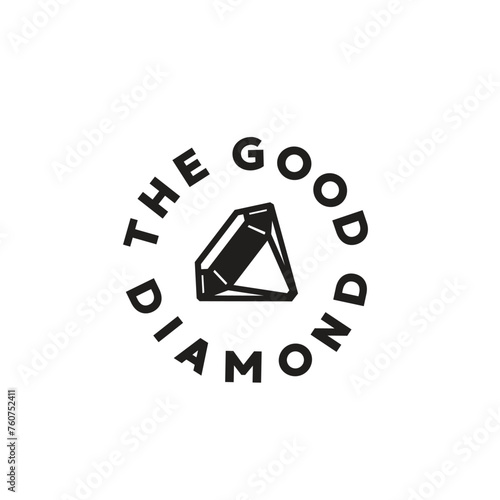 vector illustration of diamond jewelry logo icon for the trade industry and art collectors
