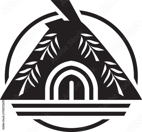 Wilderness Serenity Thatched Hut Vector Icon Tribal Tradition Emblematic African Straw Hut