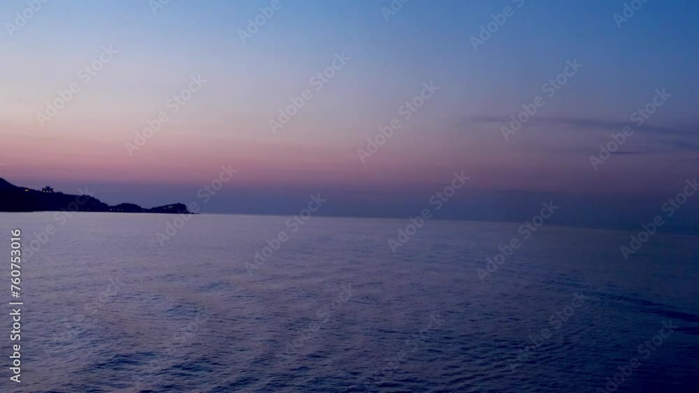 Seascape from the sea. Blue sky and sea at dusk. Seascape from the sea. Blue sky and sea at dusk.