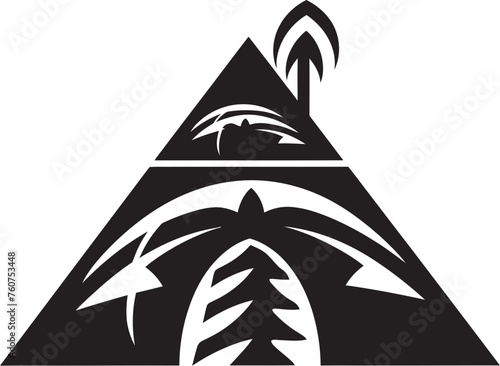 Rustic Charm Thatched Roof Iconic Symbol Tribal Retreat Vector Logo of African Straw Hut