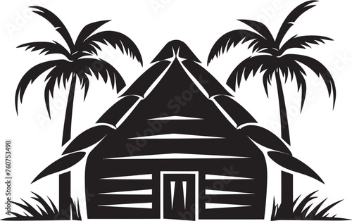 Rustic Retreat Emblematic African Hut Logo Design Tribal Haven African Hut Logo Design