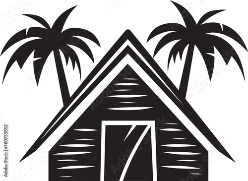 Cultural Heritage Vector Icon of African Thatched Hut Ethnic Hideaway Iconic African Hut Emblem