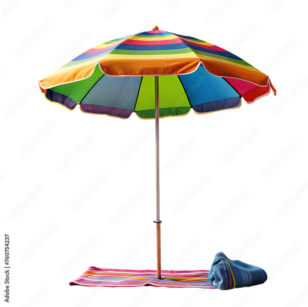 Obraz premium 3d render summer umbrella for composition