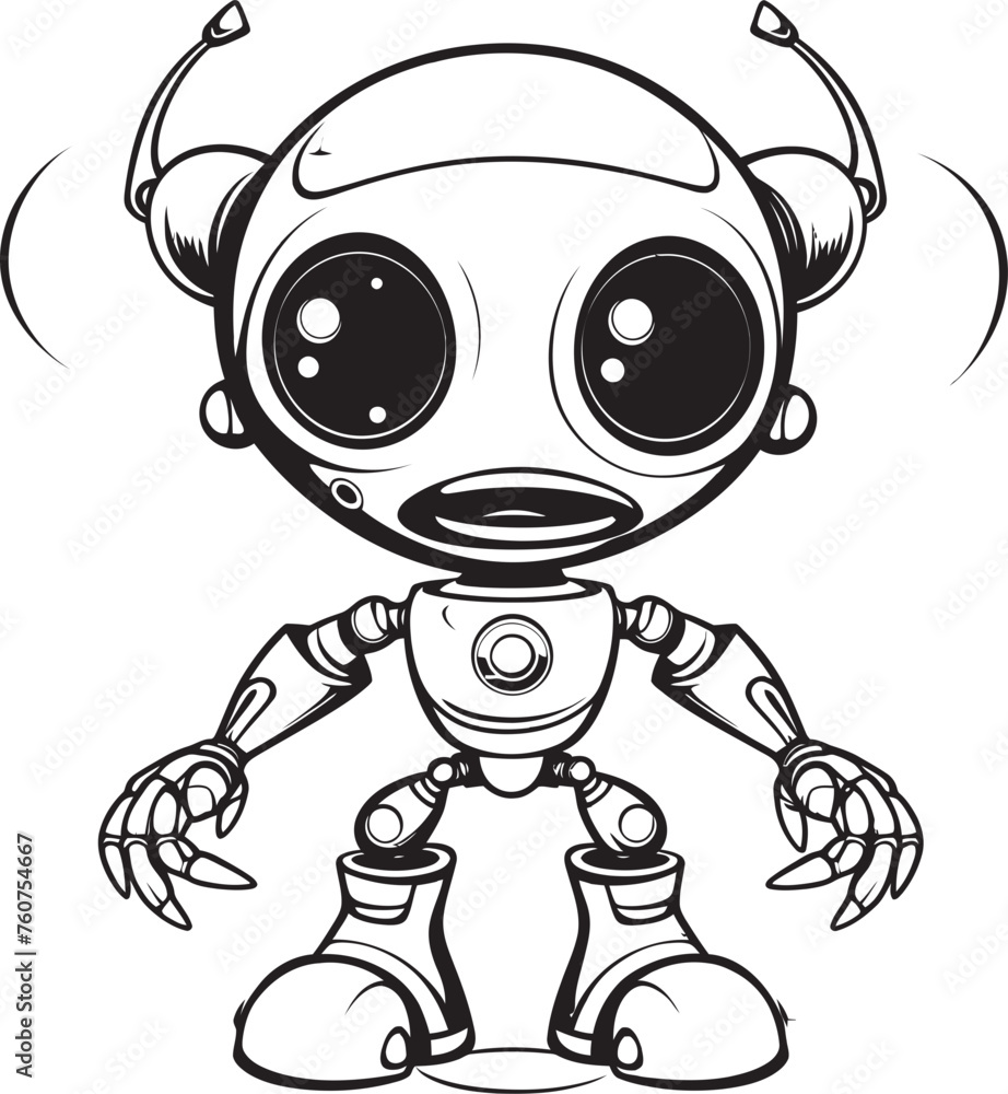 Mechanical Traveler Vector Icon of Space Android Interstellar Voyager Alien Robot Logo Design Mechanical Traveler Vector Icon of Space Android Interstellar Voyager Alien Robot Logo Design