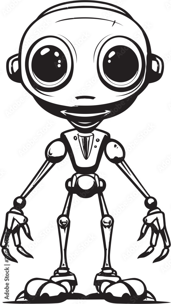 Galactic Gadgets Emblematic Alien Robot Symbol Celestial Constructs Vector Logo of Space Robot Galactic Gadgets Emblematic Alien Robot Symbol Celestial Constructs Vector Logo of Space Robot