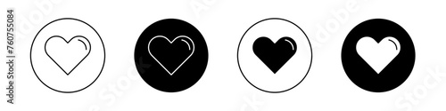 Heart shape icon. love vector symbol. simple linear valentine Heart icon.