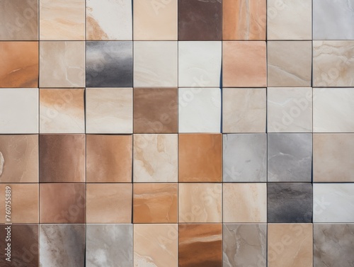 Tan marble tile tile colors stone look  in the style of mosaic pop art