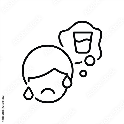 Dehydration icon editable stock vector stock
