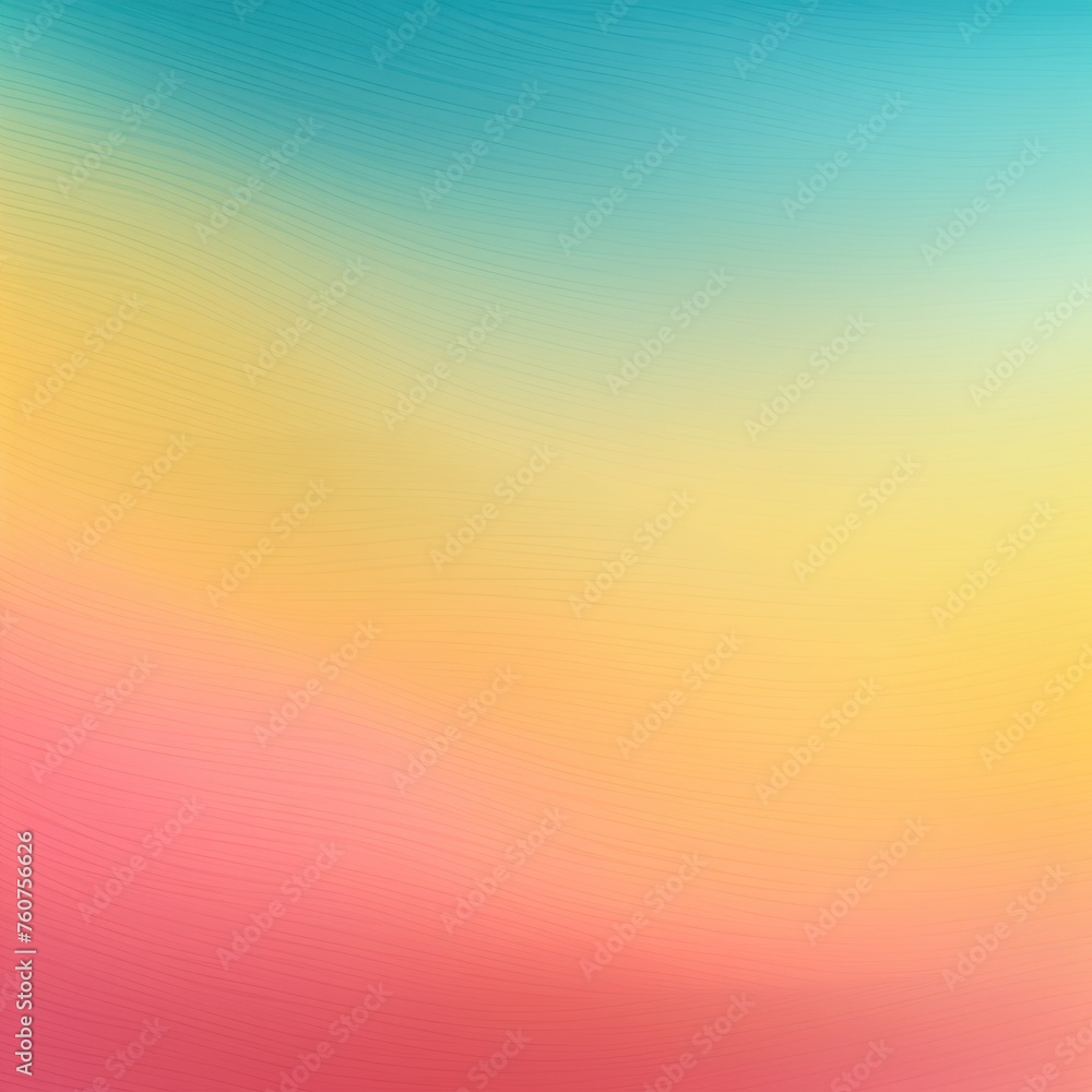 Teal and yellow ombre background, in the style of delicate lines