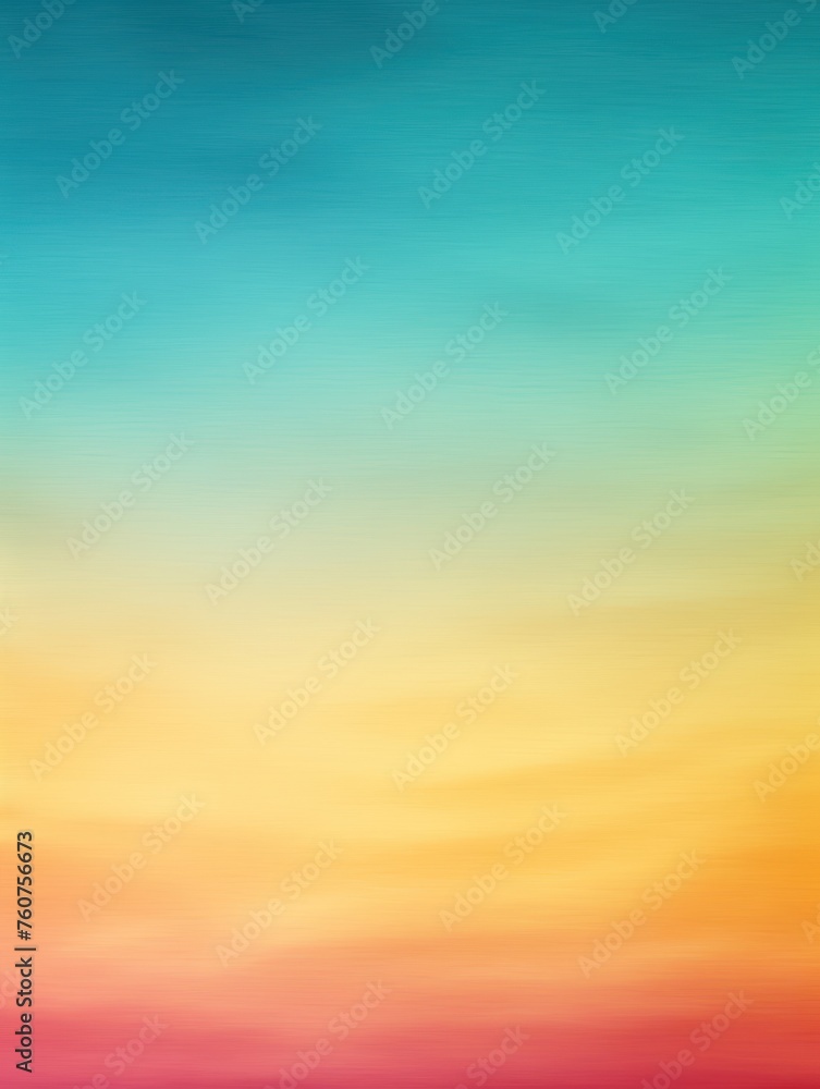 Teal and yellow ombre background, in the style of delicate lines