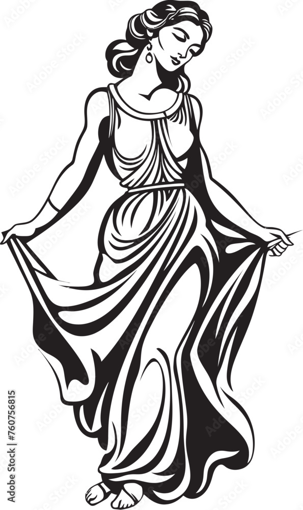 Mythical Muse Iconic Emblem of Ethereal Beauty Olympian Elegance Vector Logo of Greek Beauty Mythical Muse Iconic Emblem of Ethereal Beauty Olympian Elegance Vector Logo of Greek Beauty