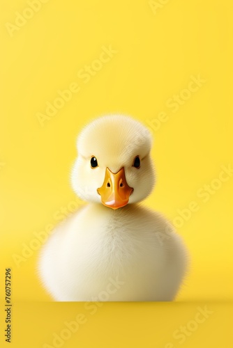 Minimalist funny interpretation of a cute duckling AI generated illustration