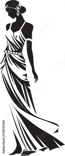 Helenic Harmony Vector Design of Ethereal Beauty Athenas Aura Iconic Emblem of Greek Serenity photo