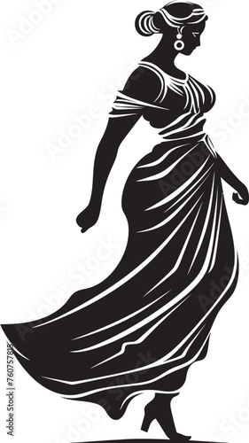 Muse of Magnificence Vector Symbol of Greek Beauty Heavenly Hellenic Iconic Emblem of Ancient Grace