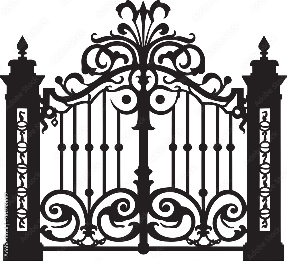 Aged Passage Antique Metal Gate Vector Icon Historic Portcullis Emblematic Vector Design of Metal Gate Aged Passage Antique Metal Gate Vector Icon Historic Portcullis Emblematic Vector Design of Metal Gate