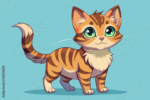 water-color-cute-cat-vector. © mk graphics