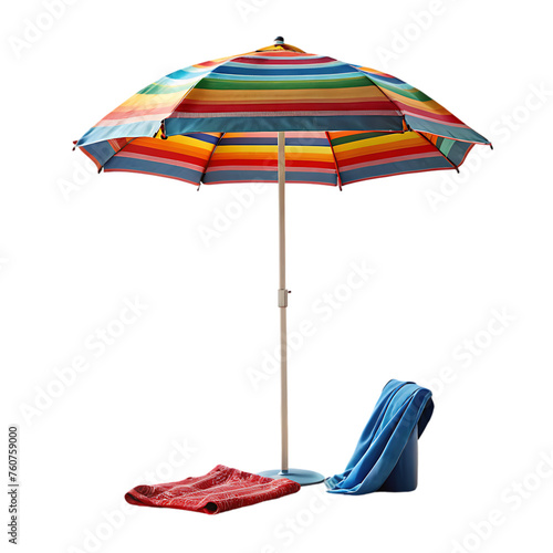 3d render summer umbrella for composition
