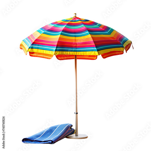 3d render summer umbrella for composition