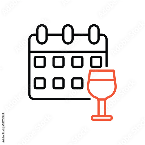 Alcoholism icon editable stock vector stock