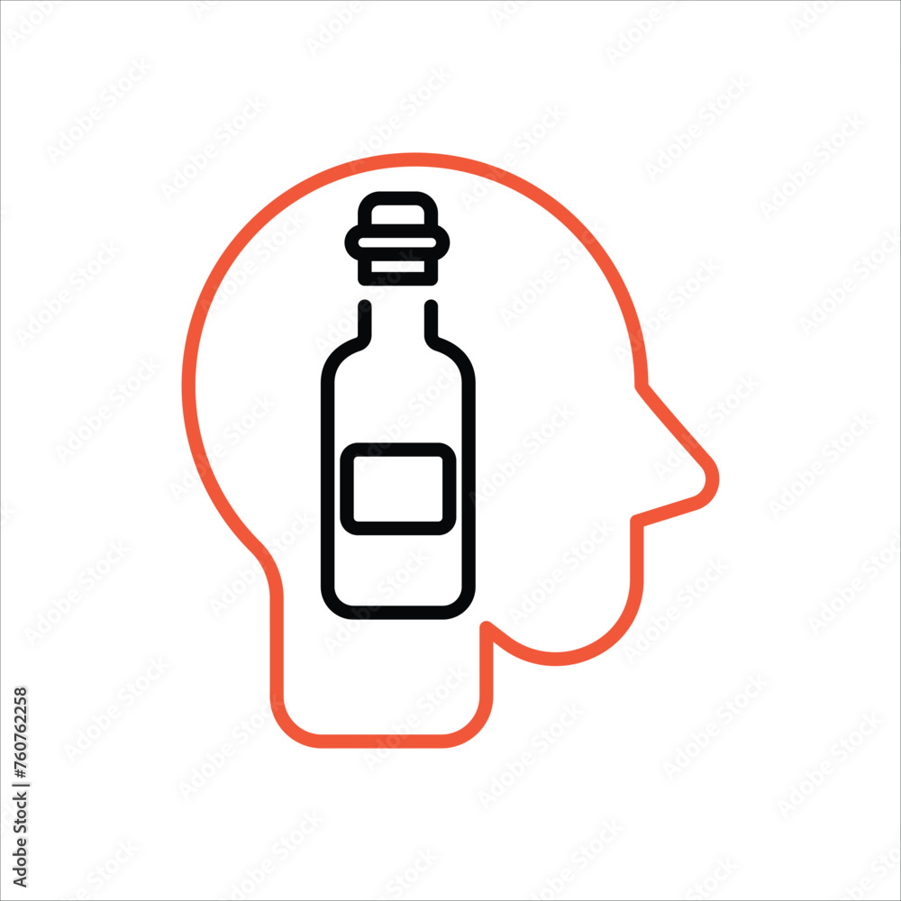 Alcoholism icon editable stock vector stock Alcoholism icon editable stock vector stock