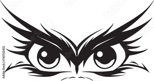 Rage Mode Iconic Emblem of Angry Eye Mask Design Fierce Gaze Vector Representation of Cartoon Angry Eye Mask