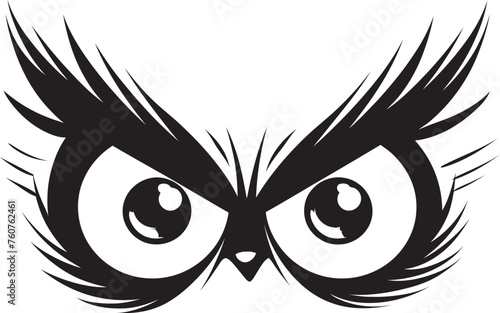 Fototapeta Naklejka Na Ścianę i Meble -  Cartoon Outrage Vector Representation of Angry Eye Mask Vexing Vision Angry Eye Mask Iconic Logo Design