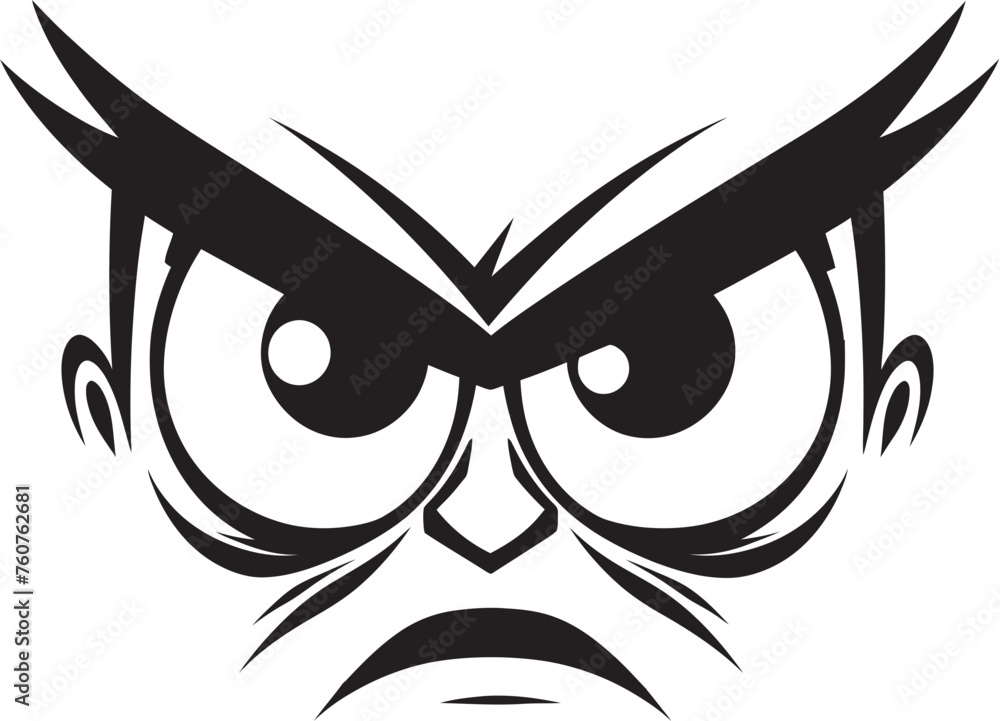 Seething Stare Cartoon Angry Eye Mask Icon Furious Features Angry Eye Mask Vector Logo Design Seething Stare Cartoon Angry Eye Mask Icon Furious Features Angry Eye Mask Vector Logo Design