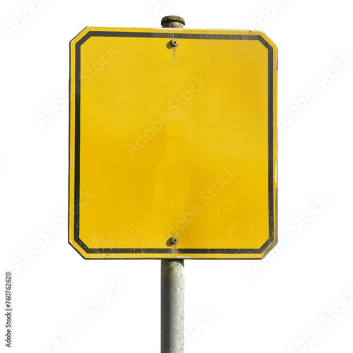 Road sign, transparent background, isolated image, generative AI