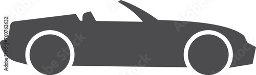 Sport car black icon. Fast racing auto symbol