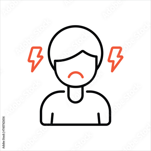Irritability icon editable stock vector stock