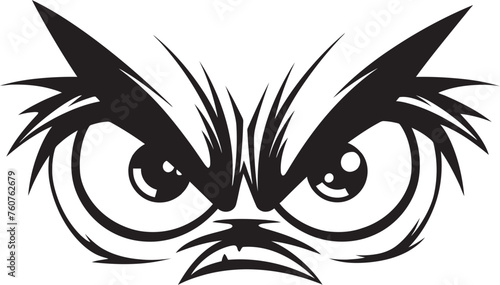 Vexing Vision Cartoon Angry Eye Mask Vector Icon Incensed Intensity Emblematic Representation of Angry Eye Mask