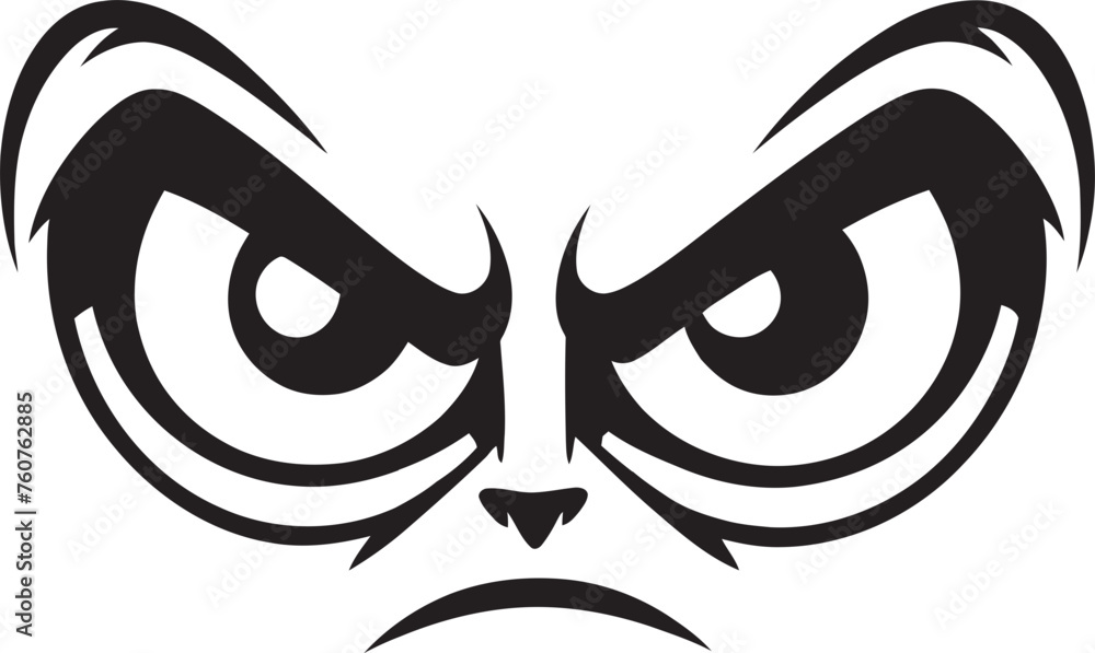 Aggressive Anger Vector Logo Design of Cartoon Angry Eye Mask Fuming Fury Angry Eye Mask Iconic Emblem Aggressive Anger Vector Logo Design of Cartoon Angry Eye Mask Fuming Fury Angry Eye Mask Iconic Emblem