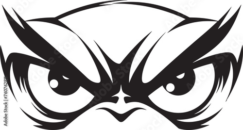 Animated Anguish Angry Eye Mask Iconic Emblem Fiery Focus Vector Representation of Angry Eye Mask