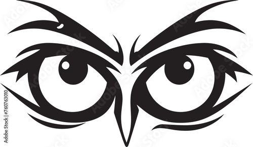 Furious Fixation Angry Eye Mask Iconic Logo Design Agitated Glare Cartoon Angry Eye Mask Vector Icon