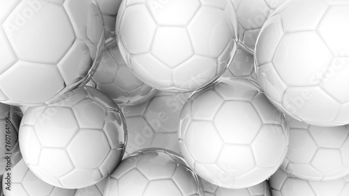 Textura de balones de fútbol soccer. Color blancos.