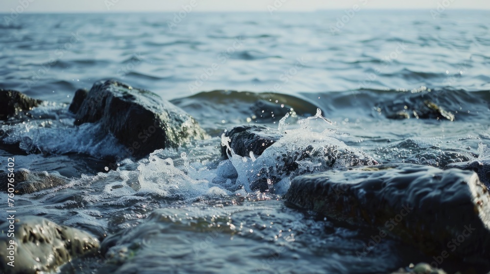 view of a rocky beach generative ai view of a rocky beach generative ai