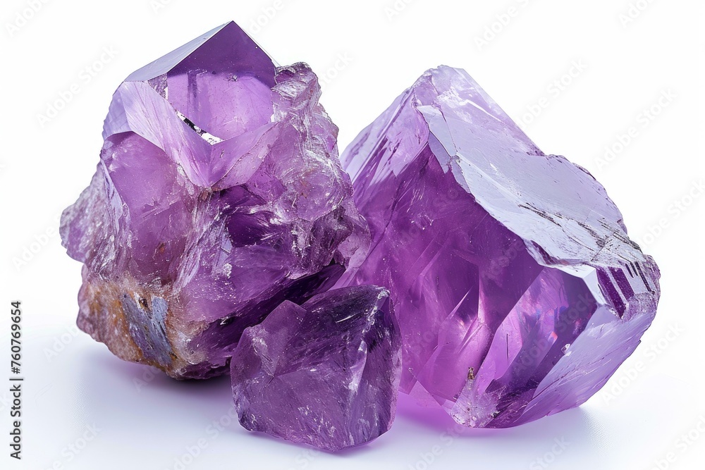 Lustrous Amethyst gemstone purple. Luxury stone. Generate Ai