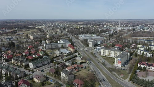 Beautiful Panorama Zamosc Aerial View Poland photo